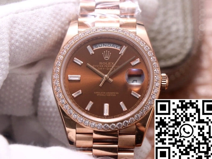 Rolex EW Diamond Factory Color Day-Date Chocolate M228345RBR-0006 Dial 1227